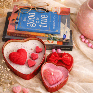 Valentines Special Heart Tin Candle Pack oF 2