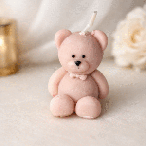 🧸 Mini Teddy Candle  Tiny. Cute. Full of Love.