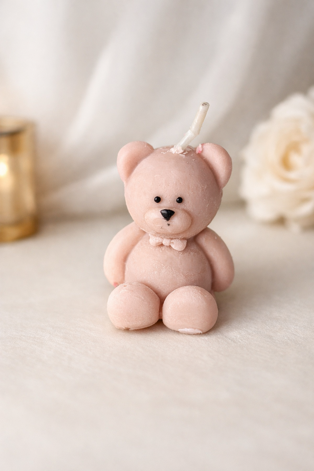 🧸 Mini Teddy Candle Tiny. Cute. Full of Love.