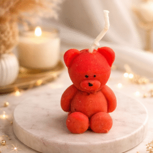 🧸 Mini Teddy Candle  Tiny. Cute. Full of Love.