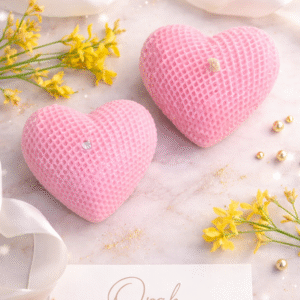 Blush Heart Crystal Candle Pack 2