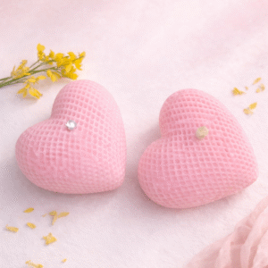 Blush Heart Crystal Candle Pack 2