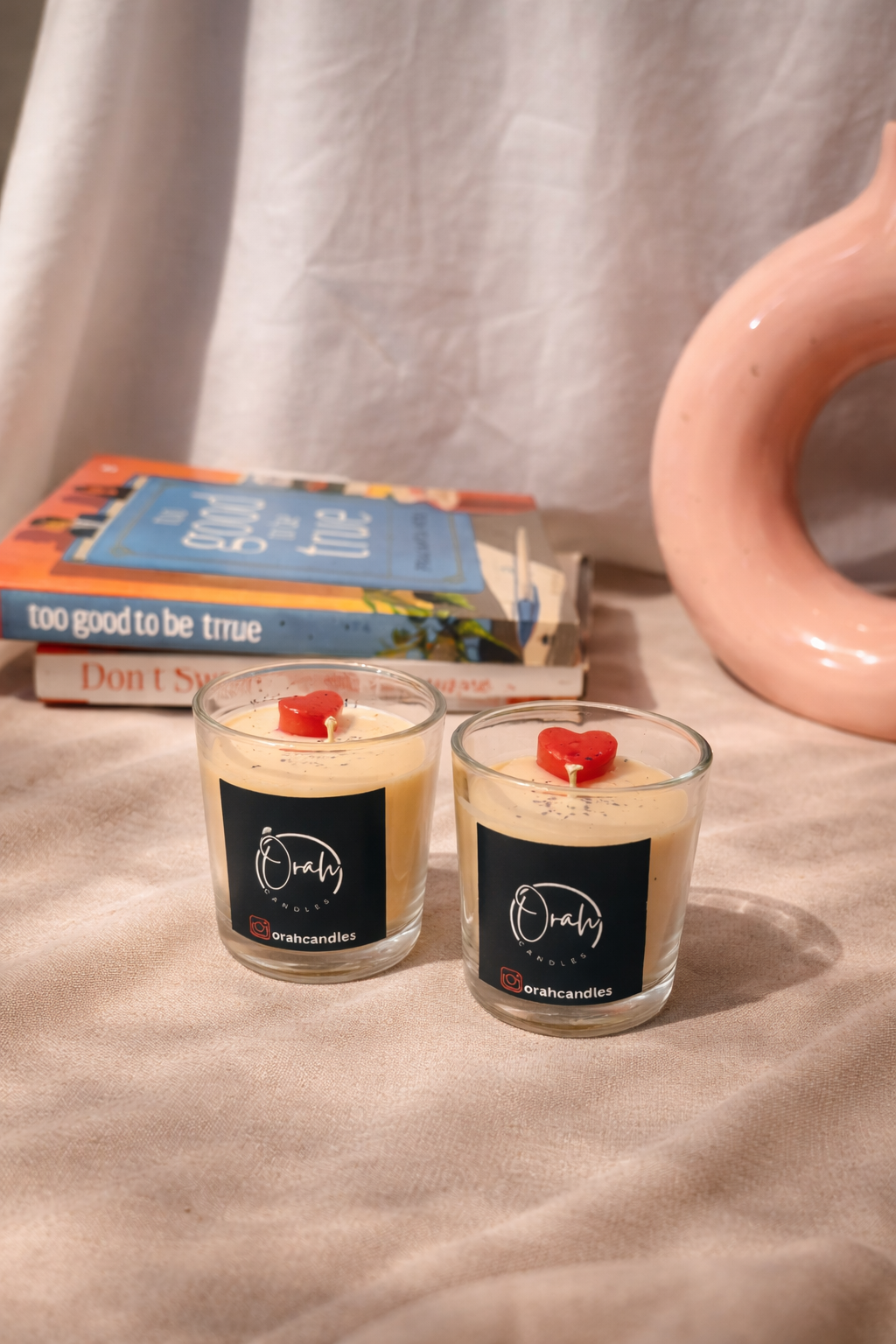 Orah Blush Ember Scented Candle Pack of 2 - Image 2